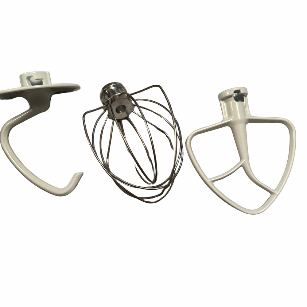 Mixer Attachments Set - White and Stainless Steel